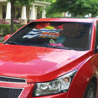 Kiribati Flag and Fireworks Auto Sun Shade First Place Welcome the New Year - Polynesian Pride