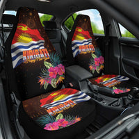 Kiribati Flag and Fireworks Car Seat Cover First Place Welcome the New Year LT03 One Size Black - Polynesian Pride