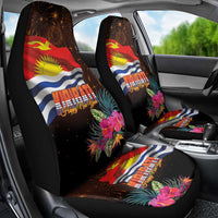Kiribati Flag and Fireworks Car Seat Cover First Place Welcome the New Year LT03 - Polynesian Pride