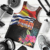 Kiribati Flag and Fireworks Men Tank Top First Place Welcome the New Year LT03 - Polynesian Pride