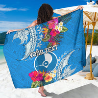Yap Day Sarong Tapa Pattern with Hisbiscus