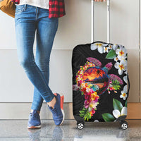 Hawaiian Lei Day Luggage Cover Plumeria and Turtle with Polynesian Tribal Pattern LT03 - Polynesian Pride