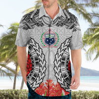 Samoa Siapo Ula Fala Hawaiian Shirt With Ginger Plant White Color LT03 - Polynesian Pride