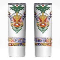 Haiti Flag Traditional Dashiki Skinny Tumbler White Color LT03 White - Polynesian Pride