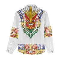 Haiti Flag Traditional Dashiki Women Casual Shirt White Color LT03 - Polynesian Pride