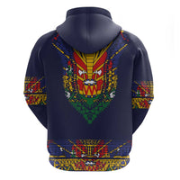 Haiti Flag Traditional Dashiki Hoodie Black Color LT03 - Polynesian Pride