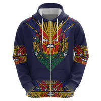 Haiti Flag Traditional Dashiki Hoodie Black Color LT03 - Polynesian Pride