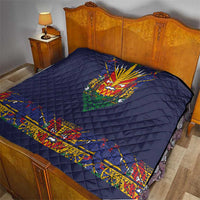 Haiti Flag Traditional Dashiki Quilt Black Color LT03 - Polynesian Pride