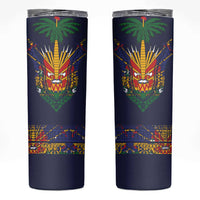 Haiti Flag Traditional Dashiki Skinny Tumbler Black Color LT03 Black - Polynesian Pride