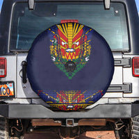 Haiti Flag Traditional Dashiki Spare Tire Cover Black Color LT03 Black - Polynesian Pride