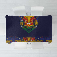 Haiti Flag Traditional Dashiki Tablecloth Black Color LT03 Black - Polynesian Pride