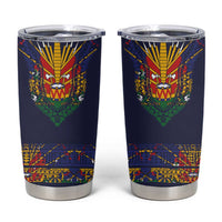 Haiti Flag Traditional Dashiki Tumbler Cup Black Color LT03 Black - Polynesian Pride