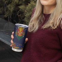 Haiti Flag Traditional Dashiki Tumbler Cup Black Color LT03 - Polynesian Pride