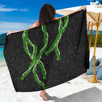 Hawaii Maile Lei Sarong Aloha Black Color