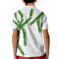 Hawaii Maile Lei Kid Polo Shirt Aloha White Color