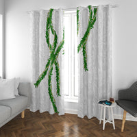Hawaii Maile Lei Window Curtain Aloha White Color