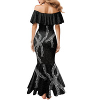 Hawaii Maile Lei Mermaid Dress Aloha Grayscale Color LT03 - Polynesian Pride