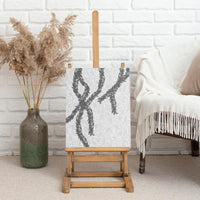 Hawaii Maile Lei Canvas Wall Art Aloha The Grey Color