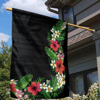 Hawaii Tropical Flowers and Leaves Garden Flag Tapa Pattern Colorful Mode