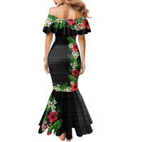 Hawaii Tropical Flowers and Leaves Mermaid Dress Tapa Pattern Colorful Mode LT03 - Polynesian Pride