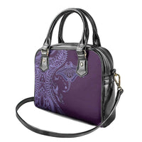 Hawaiian Manta Ray and Polynesian Tribal Tattoo Shoulder Handbag Purple Color LT03 - Polynesian Pride