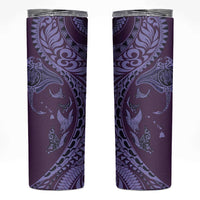 Hawaiian Manta Ray and Polynesian Tribal Tattoo Skinny Tumbler Purple Color LT03 Purple - Polynesian Pride