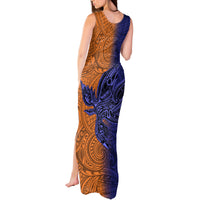 Papua New Guinea New Ireland Province Tank Maxi Dress PNG Birds Of Paradise Polynesian Arty Style LT03 - Polynesian Pride
