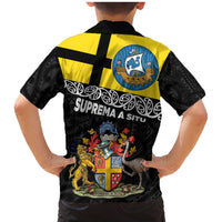 New Zealand Wellington Family Matching Mermaid Dress and Hawaiian Shirt The Capital's Emblems Flag and Koru Art LT03 - Polynesian Pride