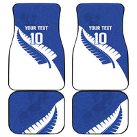 Custom New Zealand Cricket Car Mats Kiwi Birds Haka Dance Blue Fern Sporty Style
