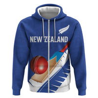 Custom New Zealand Cricket Hoodie Kiwi Birds Haka Dance Blue Fern Sporty Style LT03 Zip Hoodie Blue - Polynesian Pride