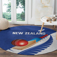 New Zealand Cricket Round Carpet Kiwi Birds Haka Dance Blue Fern Sporty Style