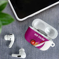 New Zealand Cricket AirPods Case Kiwi Birds Haka Dance Pink Fern Sporty Style LT03 - Polynesian Pride