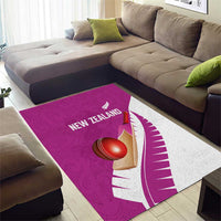 New Zealand Cricket Area Rug Kiwi Birds Haka Dance Pink Fern Sporty Style LT03 - Polynesian Pride