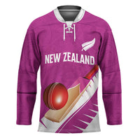 Custom New Zealand Cricket Hockey Jersey Kiwi Birds Haka Dance Pink Fern Sporty Style LT03 Unisex Pink - Polynesian Pride