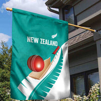 New Zealand Cricket Garden Flag Kiwi Birds Haka Dance Turquoise Fern Sporty Style LT03 - Polynesian Pride