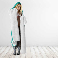 New Zealand Cricket Hooded Blanket Kiwi Birds Haka Dance Turquoise Fern Sporty Style LT03 - Polynesian Pride