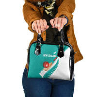 New Zealand Cricket Shoulder Handbag Kiwi Birds Haka Dance Turquoise Fern Sporty Style LT03 One Size Turquoise - Polynesian Pride