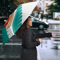 New Zealand Cricket Umbrella Kiwi Birds Haka Dance Turquoise Fern Sporty Style LT03 - Polynesian Pride