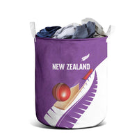 New Zealand Cricket Laundry Basket Kiwi Birds Haka Dance Purple Fern Sporty Style LT03 - Polynesian Pride