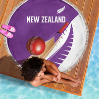New Zealand Cricket Beach Blanket Kiwi Birds Haka Dance Purple Fern Sporty Style LT03 - Polynesian Pride