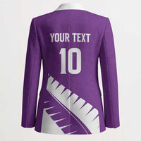 Custom New Zealand Cricket Blazer Kiwi Birds Haka Dance Purple Fern Sporty Style LT03 - Polynesian Pride