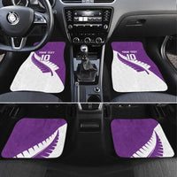 Custom New Zealand Cricket Car Mats Kiwi Birds Haka Dance Purple Fern Sporty Style LT03 Set 4pcs Purple - Polynesian Pride