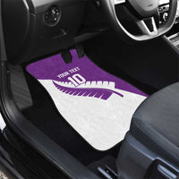 Custom New Zealand Cricket Car Mats Kiwi Birds Haka Dance Purple Fern Sporty Style LT03 - Polynesian Pride