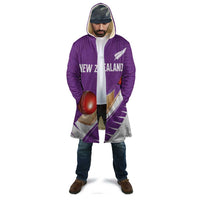 Custom New Zealand Cricket Cloak Kiwi Birds Haka Dance Purple Fern Sporty Style LT03 - Polynesian Pride