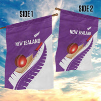 New Zealand Cricket Garden Flag Kiwi Birds Haka Dance Purple Fern Sporty Style LT03 - Polynesian Pride