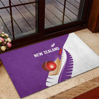 New Zealand Cricket Rubber Doormat Kiwi Birds Haka Dance Purple Fern Sporty Style LT03 - Polynesian Pride