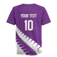 Custom New Zealand Cricket Rugby Jersey Kiwi Birds Haka Dance Purple Fern Sporty Style LT03 - Polynesian Pride