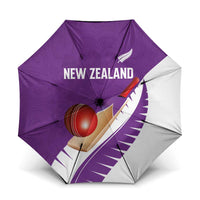 New Zealand Cricket Umbrella Kiwi Birds Haka Dance Purple Fern Sporty Style LT03 One Size Folded 11.42 inch Opened Diameter 37.4 inch Purple - Polynesian Pride
