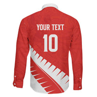 Custom New Zealand Cricket Family Matching Long Sleeve Bodycon Dress and Hawaiian Shirt Kiwi Birds Haka Dance Red Fern Sporty Style LT03 - Polynesian Pride