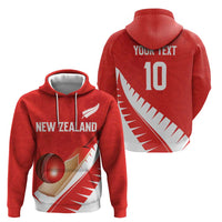 Custom New Zealand Cricket Hoodie Kiwi Birds Haka Dance Red Fern Sporty Style LT03 - Polynesian Pride